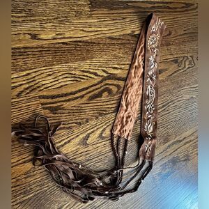 Free People Nigel Preston Belt Leather / Suede Material Brown